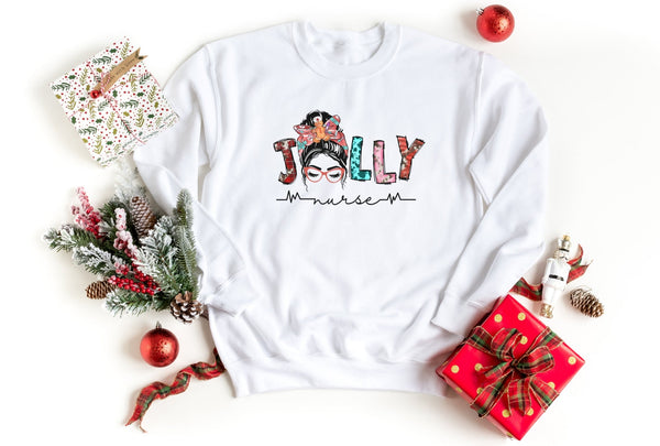 Sweatshirt-Jolly Nurse Sweatshirt-S-White-Jack N Roy