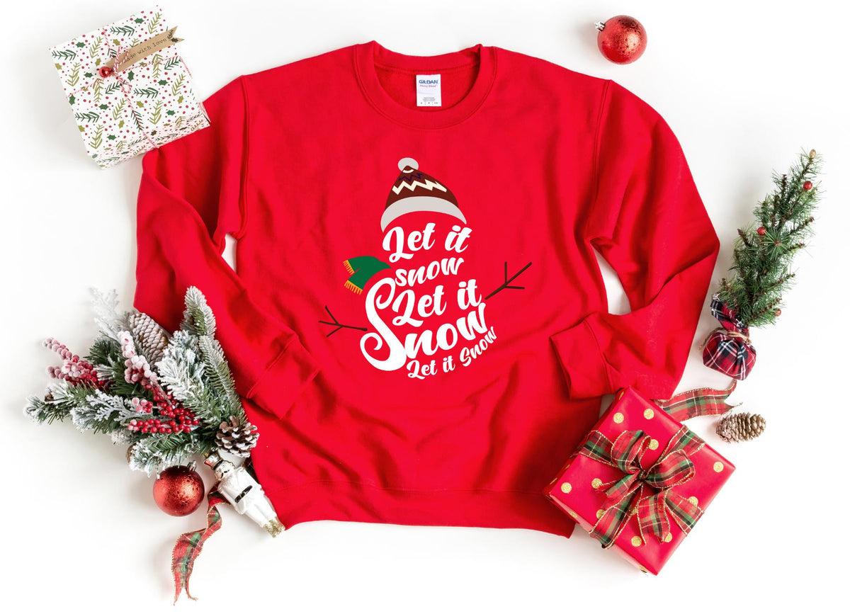 Sweatshirt-Let It Snow Sweatshirt-S-Red-Jack N Roy