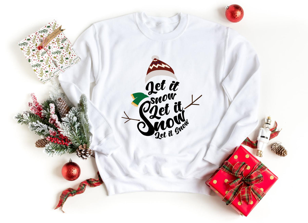 Sweatshirt-Let It Snow Sweatshirt-S-White-Jack N Roy