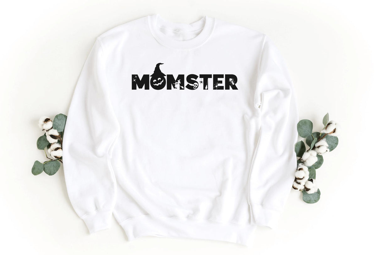 Sweatshirts-Momster Sweatshirt-S-White-Jack N Roy