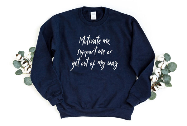 Sweatshirt-Motivate Me Sweatshirt-S-Navy-Jack N Roy