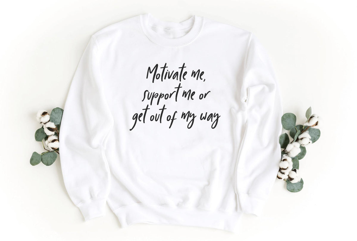 Sweatshirt-Motivate Me Sweatshirt-S-White-Jack N Roy