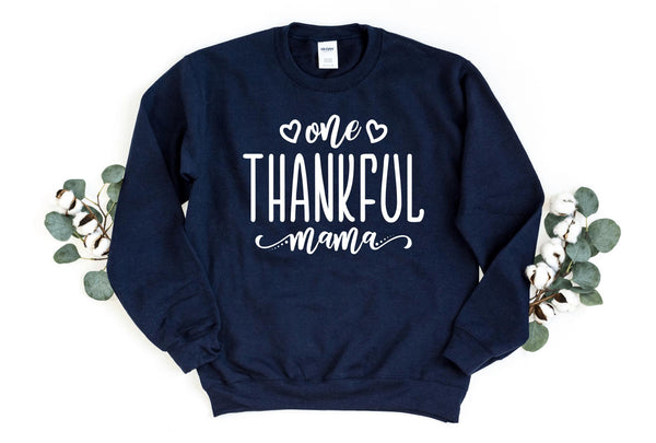 Sweatshirt-One Thankful Mama Sweatshirt-S-Navy-Jack N Roy