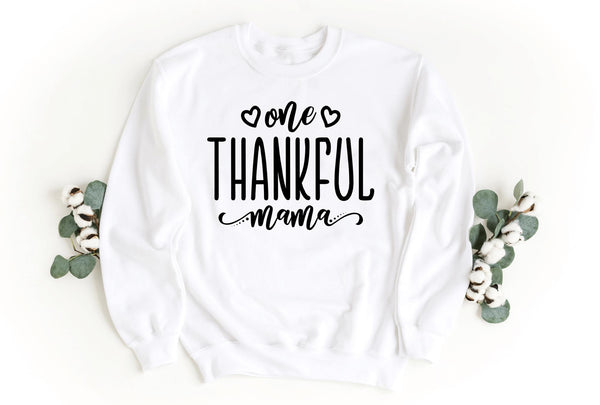 Sweatshirt-One Thankful Mama Sweatshirt-S-White-Jack N Roy