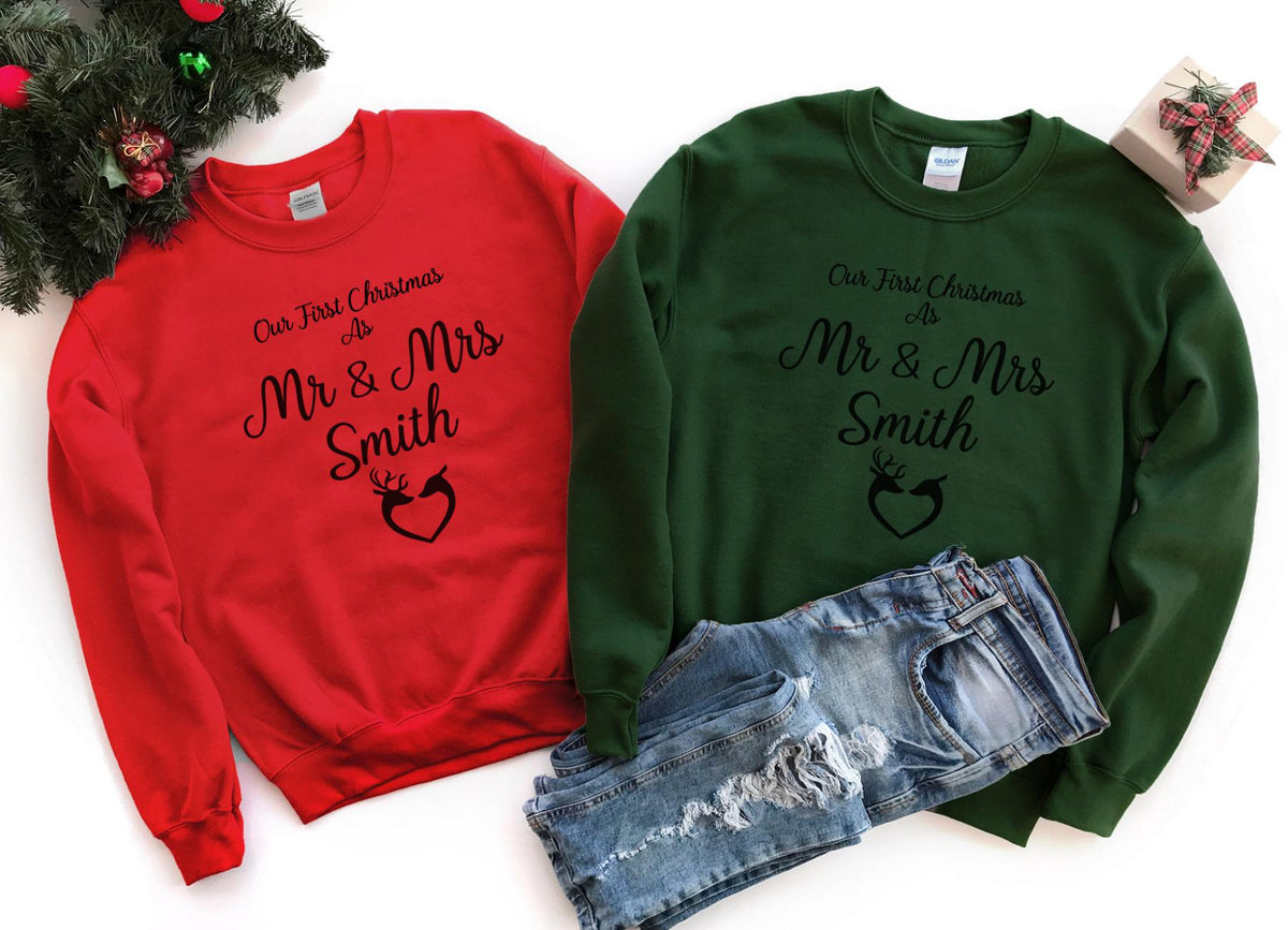 Sweatshirts-OUR FIRST CHRISTMAS SWEATSHIRT-Jack N Roy