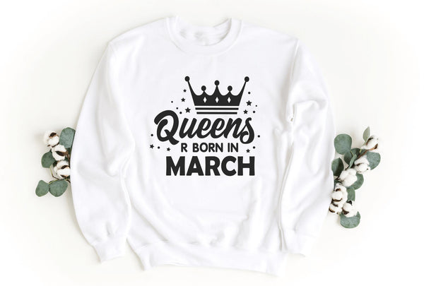 Sweatshirt-Queen Birthday Sweatshirt (Customize Your Month)-S-White-Jack N Roy