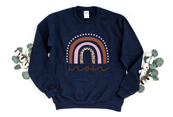 Sweatshirt-Rainbow Mom Sweatshirt-S-Navy-Jack N Roy