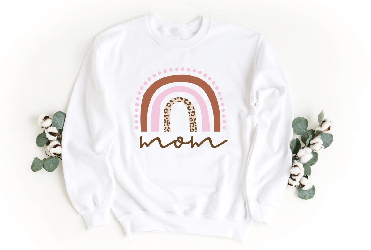 Sweatshirt-Rainbow Mom Sweatshirt-S-White-Jack N Roy