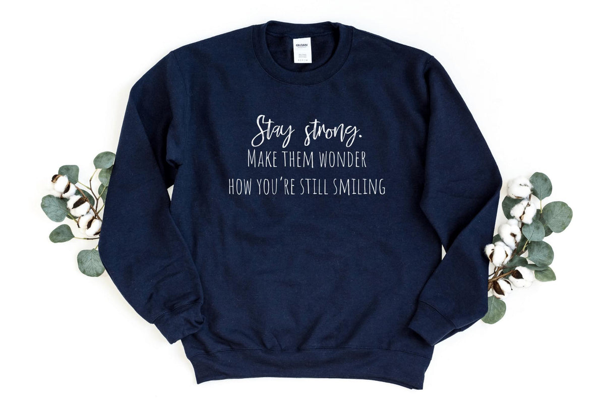 Sweatshirt-Stay Strong Sweatshirt-S-Navy-Jack N Roy