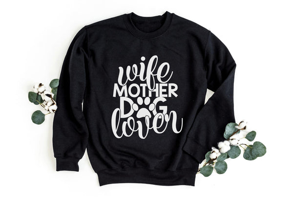 Sweatshirt-Wife Mother Dog Lover Sweatshirt-S-Black-Jack N Roy