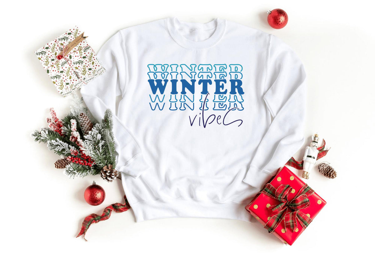 Sweatshirt-Winter Vibes Sweatshirt-S-White-Jack N Roy