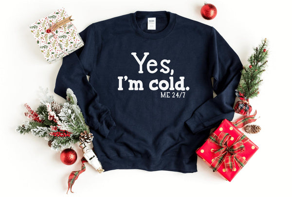 Sweatshirt-Yes, I'm Cold Sweatshirt-S-Navy-Jack N Roy