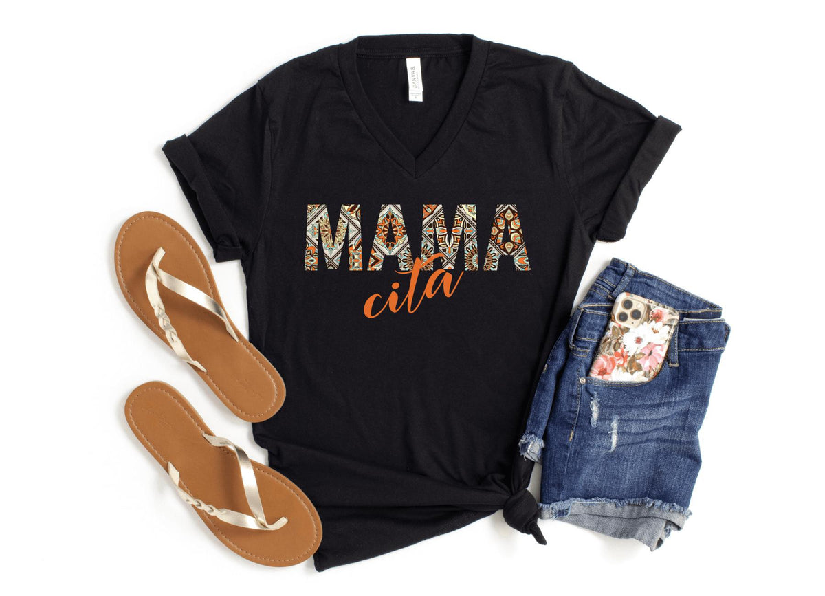 V-Neck Shirt-MAMAcita V-Neck-S-Black-Jack N Roy