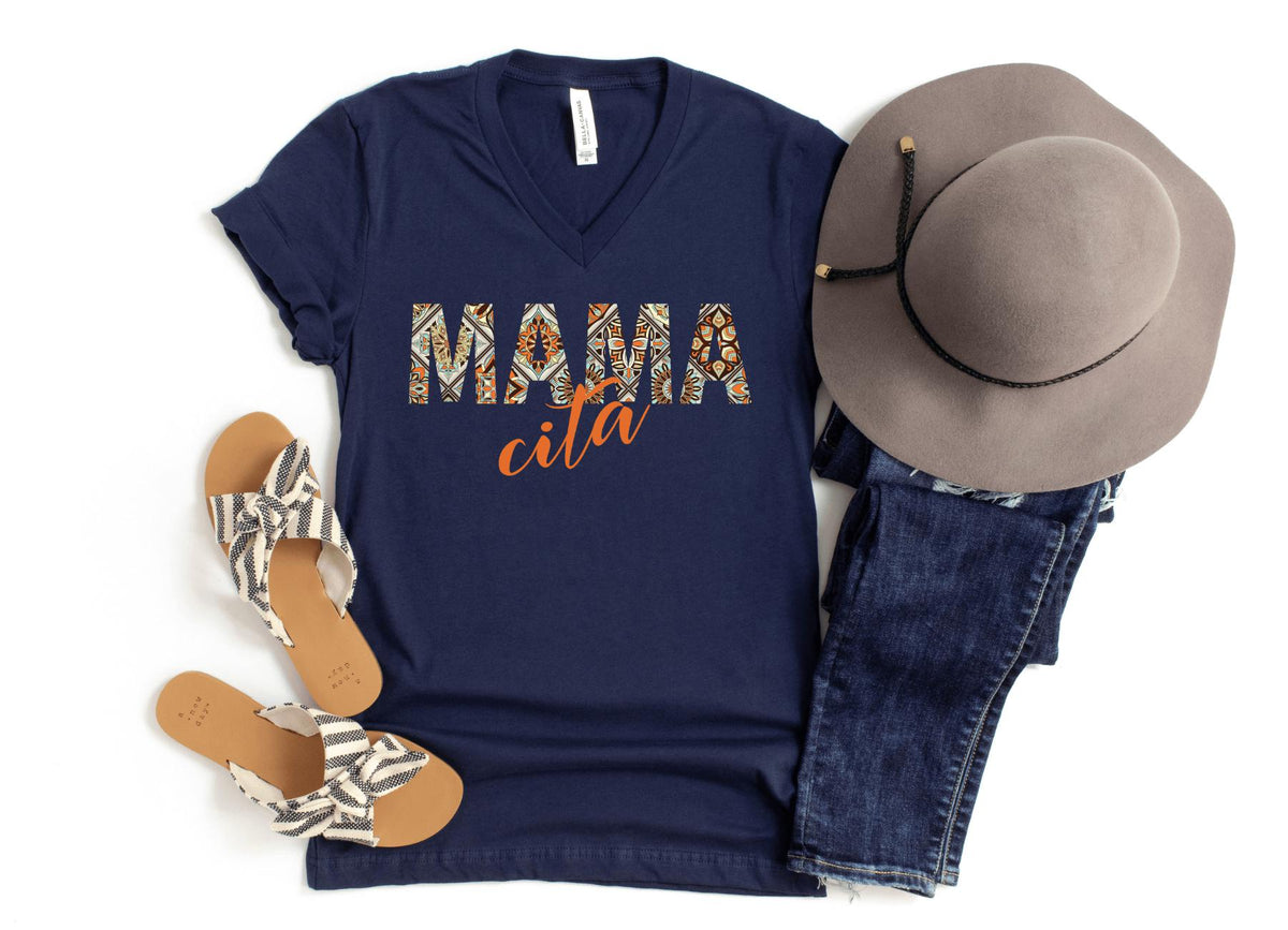 V-Neck Shirt-MAMAcita V-Neck-S-Navy-Jack N Roy